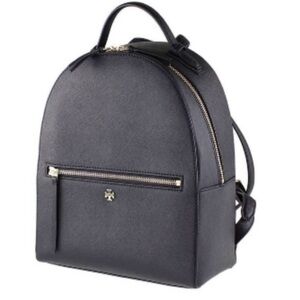 Tory Burch Black mini Backpack with Gold Hardware